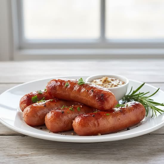 Sausages and chips